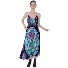 Cathedral Rosette Stained Glass Beauty And The Beast Tie Back Maxi Dress by Cowasu