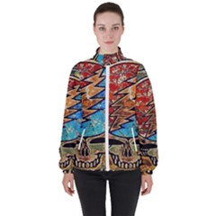 Grateful Dead Rock Band Women s High Neck Windbreaker by Cowasu