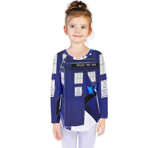 Tardis-doctor-who Kids  Long Sleeve T-shirt by Cowasu