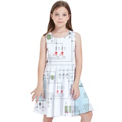 Circuits-electronics-atmel Kids  Skater Dress by Cowasu