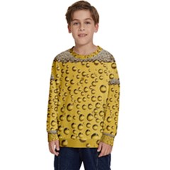 Beer Bubbles Kids  Crewneck Sweatshirt by Cowasu