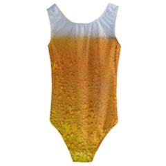 Beer Bubbles Pattern Kids  Cut-out Back One Piece Swimsuit by Cowasu