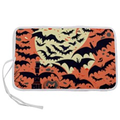 Bat Pattern Pen Storage Case (l) by Valentinaart