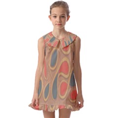 Background-abstract-non-seamless Kids  Pilgrim Collar Ruffle Hem Dress by Cowasu