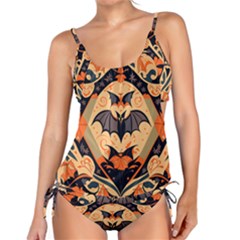 Bat Pattern Tankini Set by Valentinaart