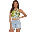 Life is beautiful and green Backless Halter Cami Shirt View1