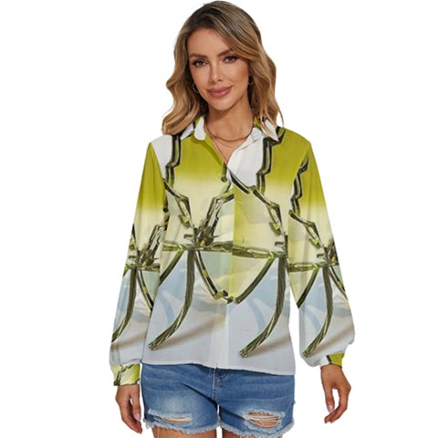 Life Is Beautiful And Green Women s Long Sleeve Button Up Shirt by Humidesigner786