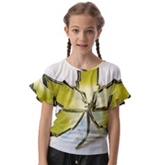 Life Is Beautiful And Green Kids  Cut Out Flutter Sleeves by Humidesigner786