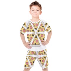 Pizza-slice-food-italian Kids  T-shirt And Shorts Set by Cowasu