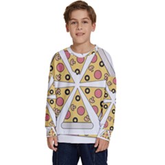 Pizza-slice-food-italian Kids  Crewneck Sweatshirt by Cowasu