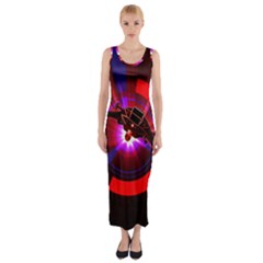 Science-fiction-cover-adventure Fitted Maxi Dress by Cowasu