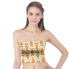 Patter-carrot-pattern-carrot-print Tube Top by Cowasu