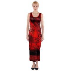 Planet-hell-hell-mystical-fantasy Fitted Maxi Dress by Cowasu