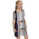 Rocket-space-universe-spaceship Kids  Short Sleeve Tiered Mini Dress View3