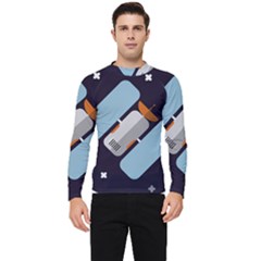 Satellite-machine-space-dark Men s Long Sleeve Rash Guard by Cowasu