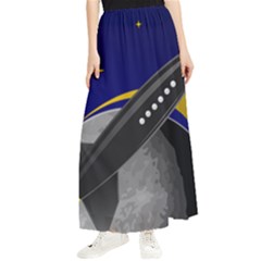 Science-fiction-sci-fi-sci-fi-logo Maxi Chiffon Skirt by Sarkoni