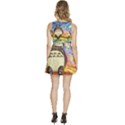 Cartoon Starry Night Art Van Gogh Parody Sleeveless High Waist Mini Dress View4