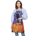 Halloween Art Starry Night Hallows Eve Black Cat Pumpkin Pocket Apron View1