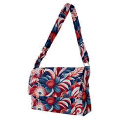 America Pattern Full Print Messenger Bag (m) by Valentinaart