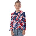 America pattern Kids  Frill Detail T-Shirt View1