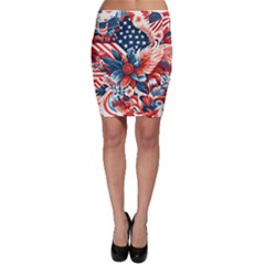 America Pattern Bodycon Skirt by Valentinaart