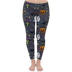 Halloween Pattern Bat Classic Winter Leggings by Bangk1t