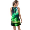 Lake Storm Neon Halter Tie Back Chiffon Dress View2