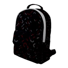 Abstract Dark Pattern Minimal Flap Pocket Backpack (large) by Bedest