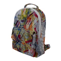 Abstract Background Pattern Flap Pocket Backpack (large) by Bedest