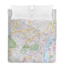 London City Map Duvet Cover Double Side (full/ Double Size) by Bedest