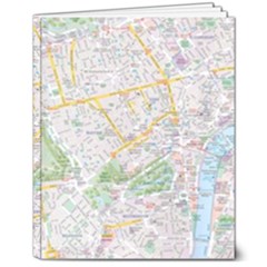 London City Map 8  X 10  Softcover Notebook by Bedest