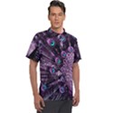 Purple Peacock Men s Polo T-Shirt View1