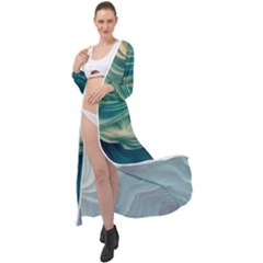 Art Pattern Artis Hands Illustration Maxi Chiffon Beach Wrap by Ravend