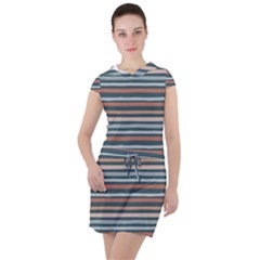 Stripes Drawstring Hooded Dress by zappwaits