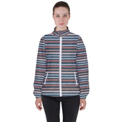 Stripes Women s High Neck Windbreaker by zappwaits