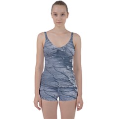 Atlantic Ocean Aerial View, Tierra Del Fuego, Argentina Tie Front Two Piece Tankini by dflcprintsclothing