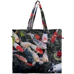 Koi Fish Nature Canvas Travel Bag by Ndabl3x