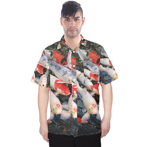 Koi Fish Nature Men s Hawaii Shirt by Ndabl3x