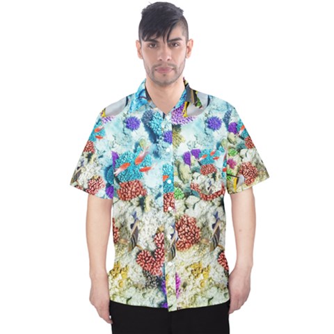 Fish The Ocean World Underwater Fishes Tropical Men s Hawaii Shirt by Ndabl3x