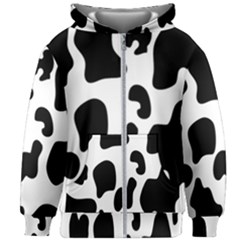 Black And White Cow Print,wallpaper Kids  Zipper Hoodie Without Drawstring by nateshop