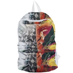 Left And Right Brain Illustration Splitting Abstract Anatomy Foldable Lightweight Backpack by Bedest