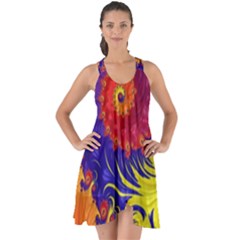 Fractal Spiral Bright Colors Show Some Back Chiffon Dress by Proyonanggan