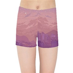 Aesthetic Pixel Art Landscape Kids  Sports Shorts by Sarkoni