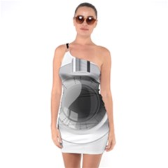 Washing Machines Home Electronic One Shoulder Ring Trim Bodycon Dress by Sarkoni