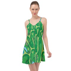 Golf Course Par Golf Course Green Summer Time Chiffon Dress by Sarkoni