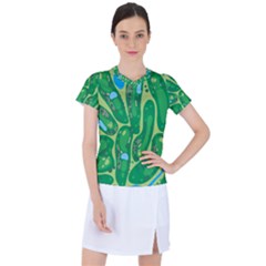 Golf Course Par Golf Course Green Women s Sports Top by Sarkoni