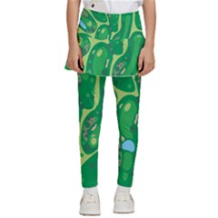 Golf Course Par Golf Course Green Kids  Skirted Pants by Sarkoni