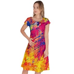 Abstract Design Calorful Classic Short Sleeve Dress by nateshop