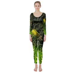 Machine Technology Circuit Electronic Computer Technics Detail Psychedelic Abstract Pattern Long Sleeve Catsuit by Sarkoni