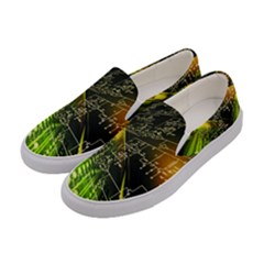 Machine Technology Circuit Electronic Computer Technics Detail Psychedelic Abstract Pattern Women s Canvas Slip Ons by Sarkoni